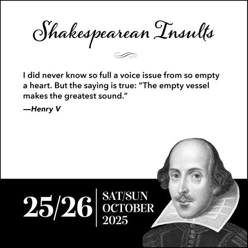 2025 Shakespearean Insults Page-A-Day Calendar