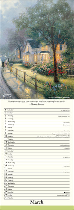 2025 Thomas Kinkade Studios Slimline Wall Calendar