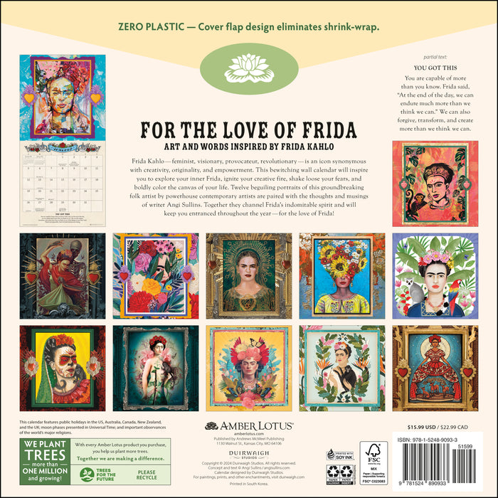 2025 For the Love of Frida Wall Calendar