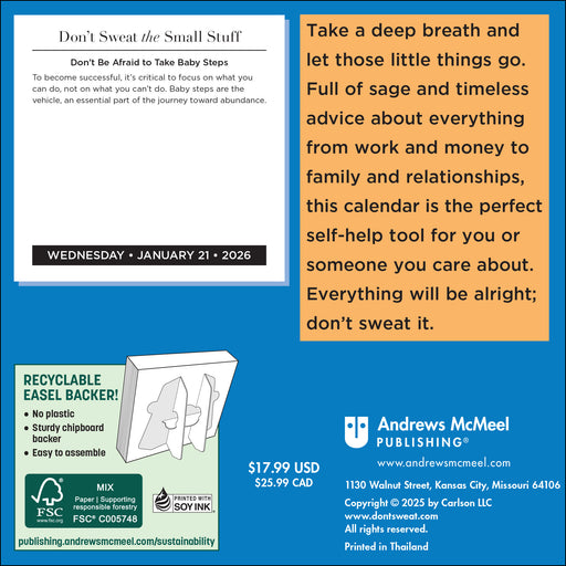Don't Sweat the Small Stuff 2026 Page-A-Day Calendar