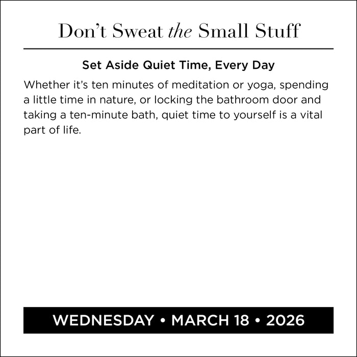 Don't Sweat the Small Stuff 2026 Page-A-Day Calendar