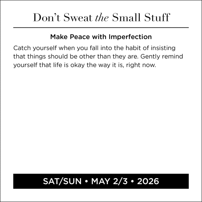 Don't Sweat the Small Stuff 2026 Page-A-Day Calendar