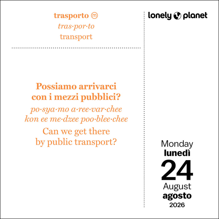 Lonely Planet Italian Phrasebook 2026 Page-A-Day Calendar