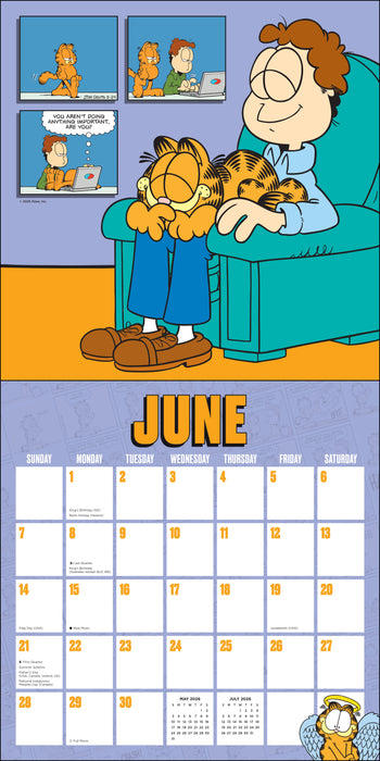 Garfield 2026 Square Wall Calendar