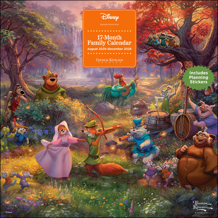 Disney Dreams by Thomas Kinkade Studios 2026 Square Wall Calendar