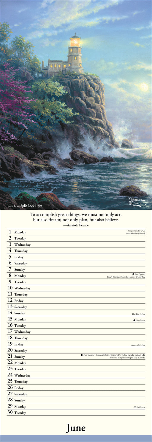 Thomas Kinkade Studios 2026 Slimline Wall Calendar