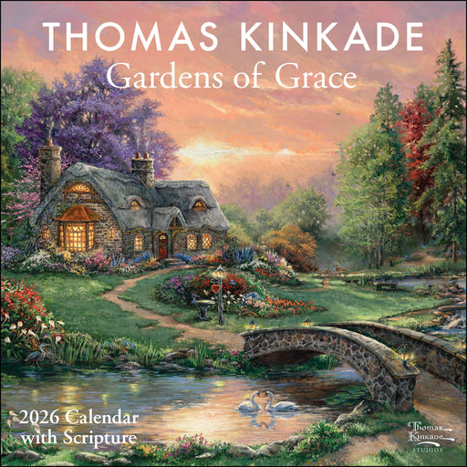 Thomas Kinkade Gardens of Grace 2026 Square Wall Calendar