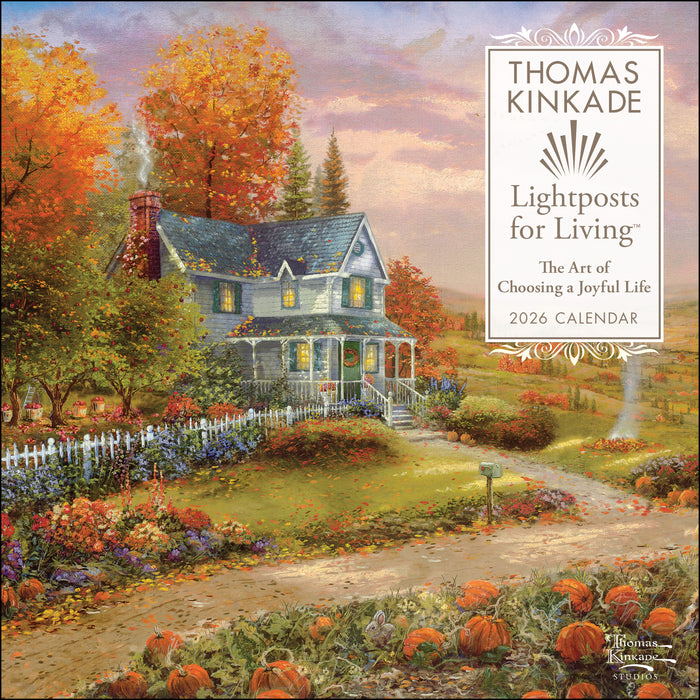 Thomas Kinkade Lightposts for Living 2026 Square Wall Calendar