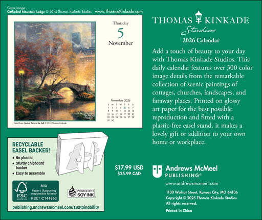 Thomas Kinkade Studios 2026 Page-A-Day Calendar