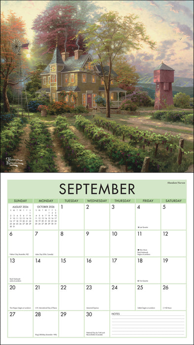 Thomas Kinkade Studios 2026 Deluxe Wall Calendar