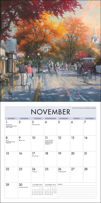 Thomas Kinkade 2026 Mini Wall Calendar