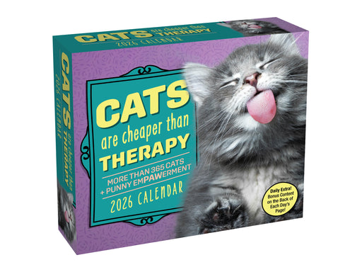 Cats Are Cheaper Than Therapy 2026 Page-A-Day Calendar