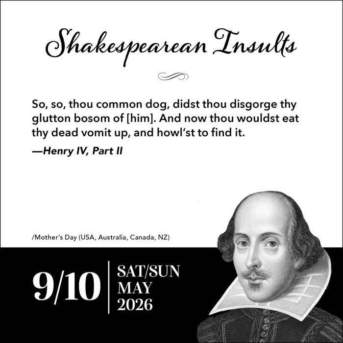 Shakespearean Insults 2026 Page-A-Day Calendar