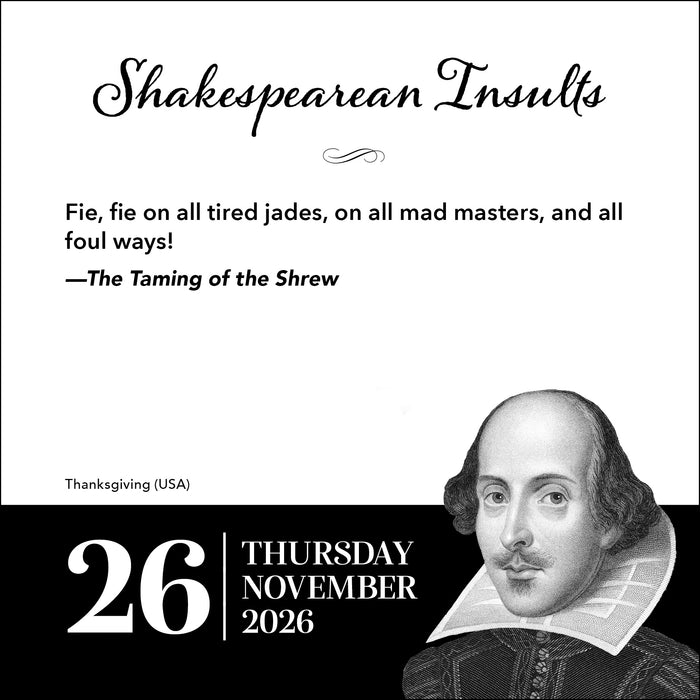 Shakespearean Insults 2026 Page-A-Day Calendar