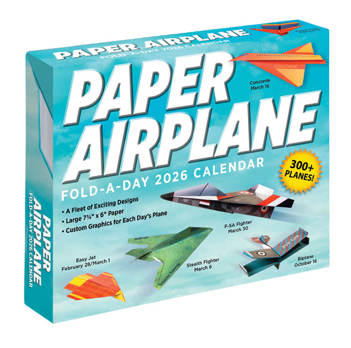 Paper Airplane Fold a Day 2026 Page-A-Day Calendar