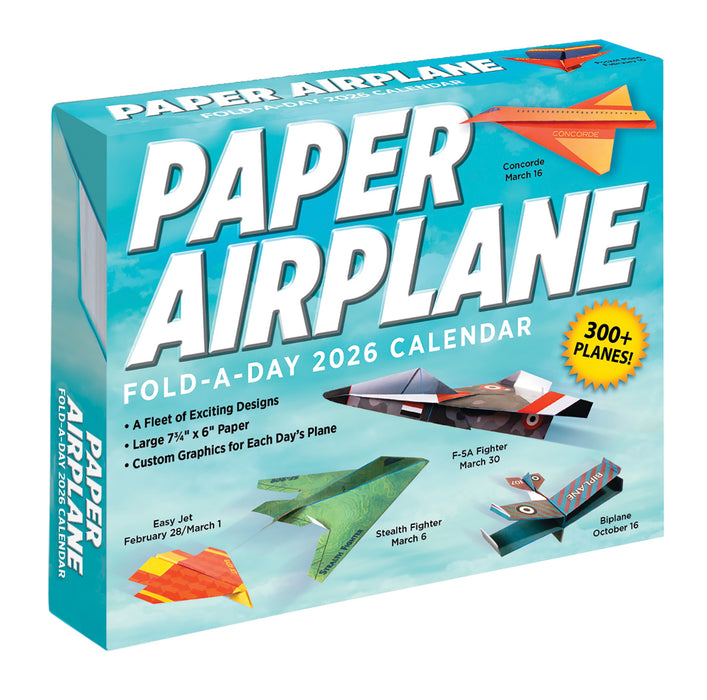 Paper Airplane Fold a Day 2026 Page-A-Day Calendar