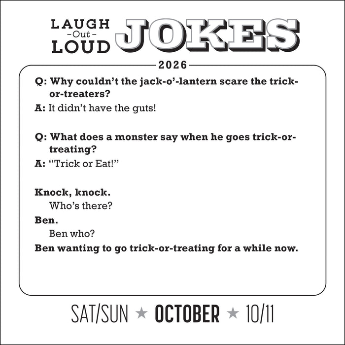 Laugh Out Loud Jokes 2026 Page-A-Day Calendar