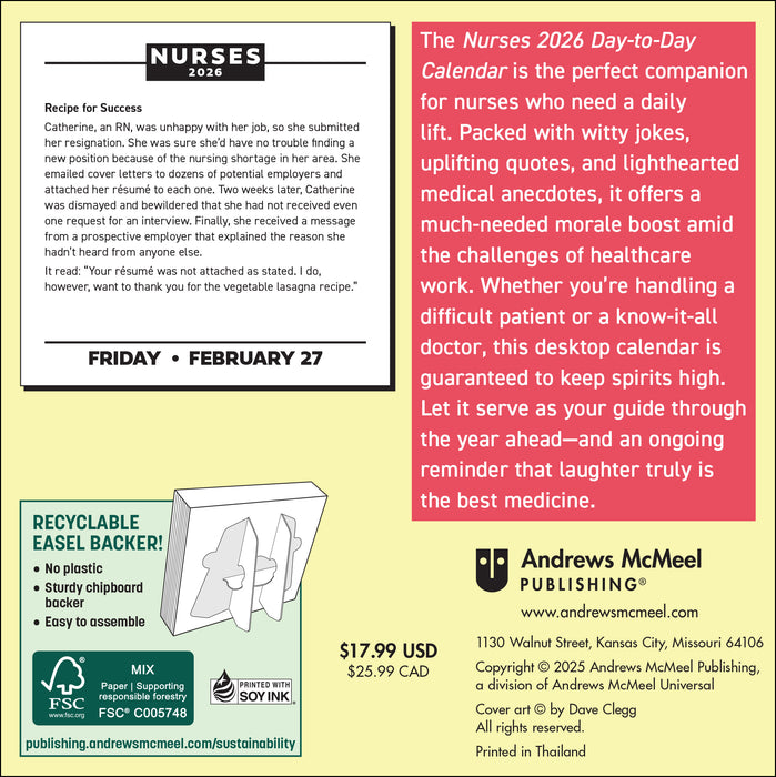 Nurses 2026 Page-A-Day Calendar