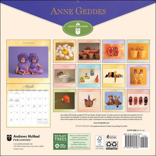 Anne Geddes 2026 Square Wall Calendar