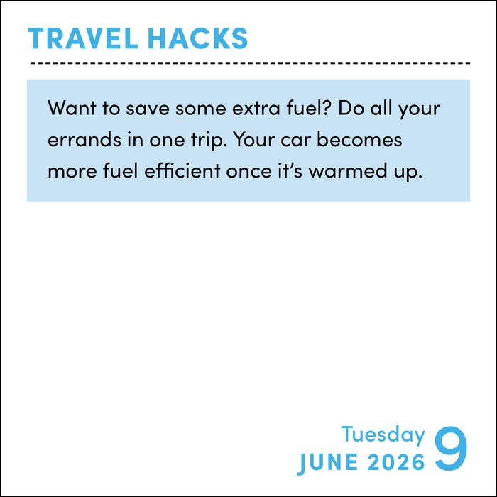 Travel Hacks 2026 Page-A-Day Calendar (Online Exclusive)