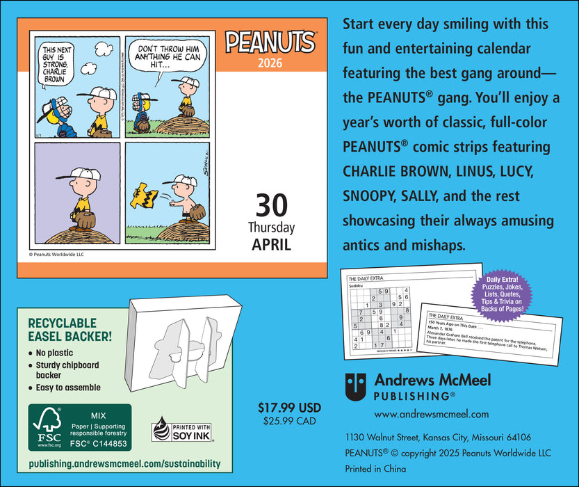 Peanuts 2026 Page-A-Day Calendar