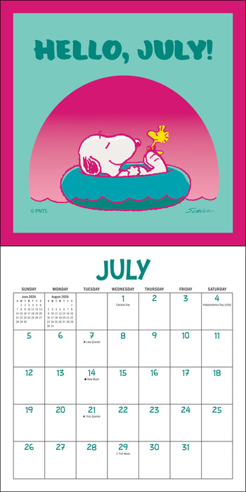 Peanuts Snoopygrams 2026 Mini Wall Calendar