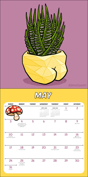 Butts on Things 2026 Square Wall Calendar