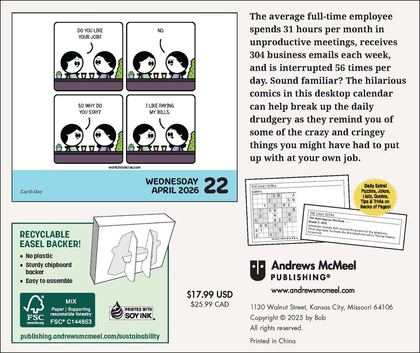 Work Chronicles 2026 Page-A-Day Calendar