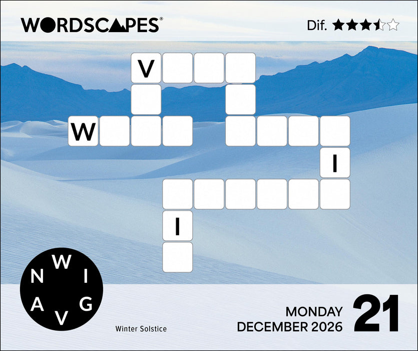 Wordscapes Puzzle Fun 2026 Page-A-Day Calendar
