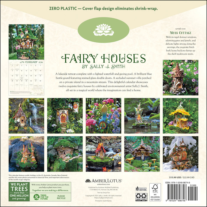 Fairy Houses 2026 Square Wall Calendar (Online Exclusive)