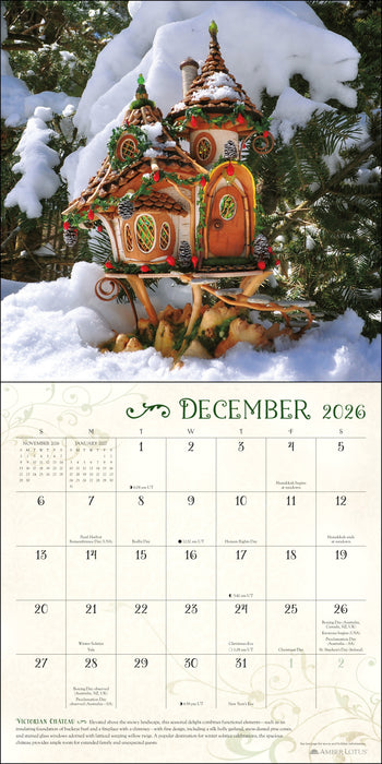 Fairy Houses 2026 Square Wall Calendar (Online Exclusive)