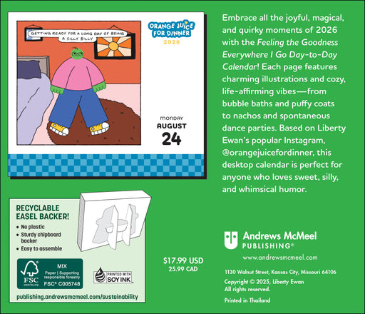 Orange Juice for Dinner - Feeling The Goodness Everywhere I Go 2026 Page-A-Day Calendar