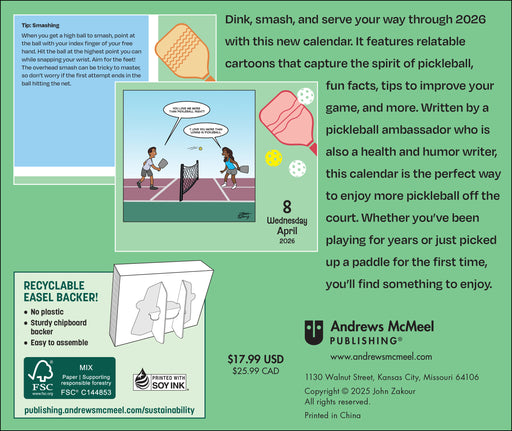 Lighter Side of Pickleball 2026 Page-A-Day Calendar