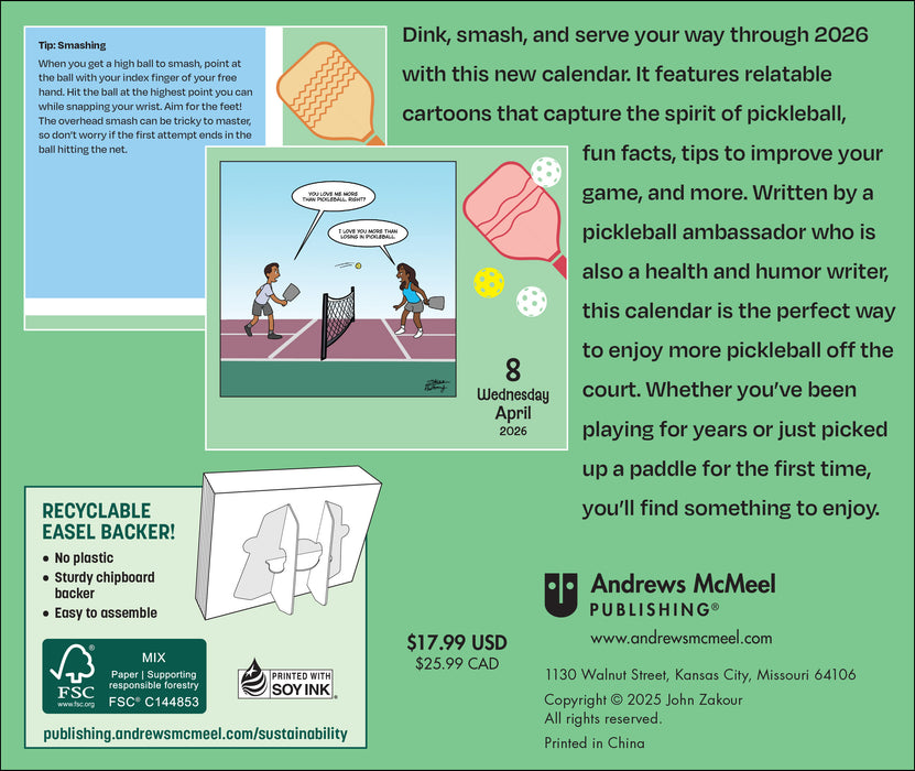 Lighter Side of Pickleball 2026 Page-A-Day Calendar