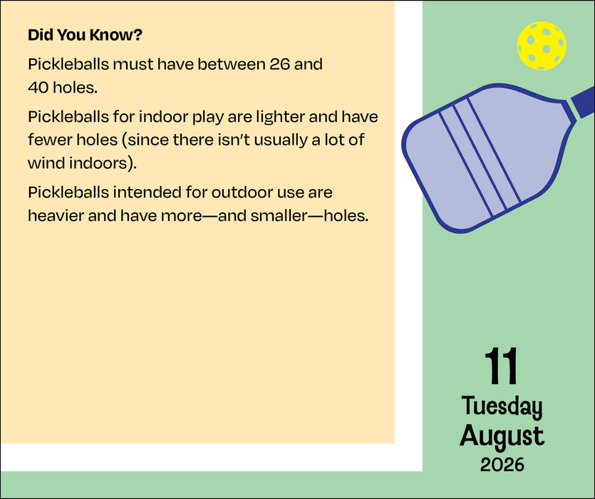 Lighter Side of Pickleball 2026 Page-A-Day Calendar