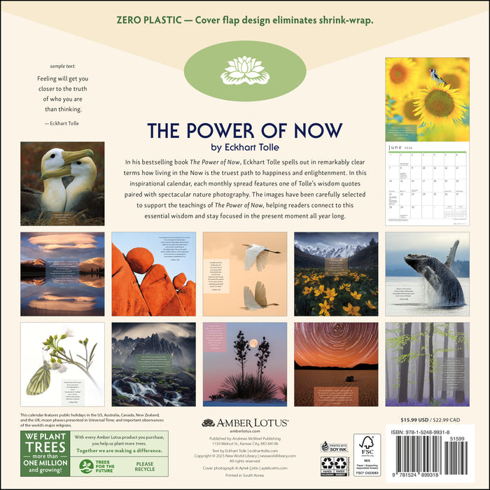 Power of Now 2026 Square Wall Calendar (Online Exclusive)