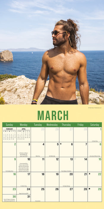 2025 Hunks in Trunks Wall Calendar