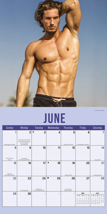 2025 Hunks in Trunks Wall Calendar