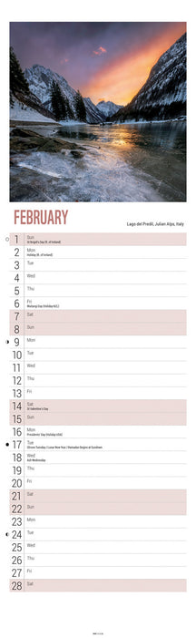 WWF Beautiful World 2026 Slimline Wall Calendar