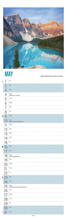 WWF Beautiful World 2026 Slimline Wall Calendar