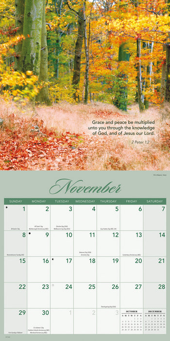 Bible Verses 2026 Square Wall Calendar