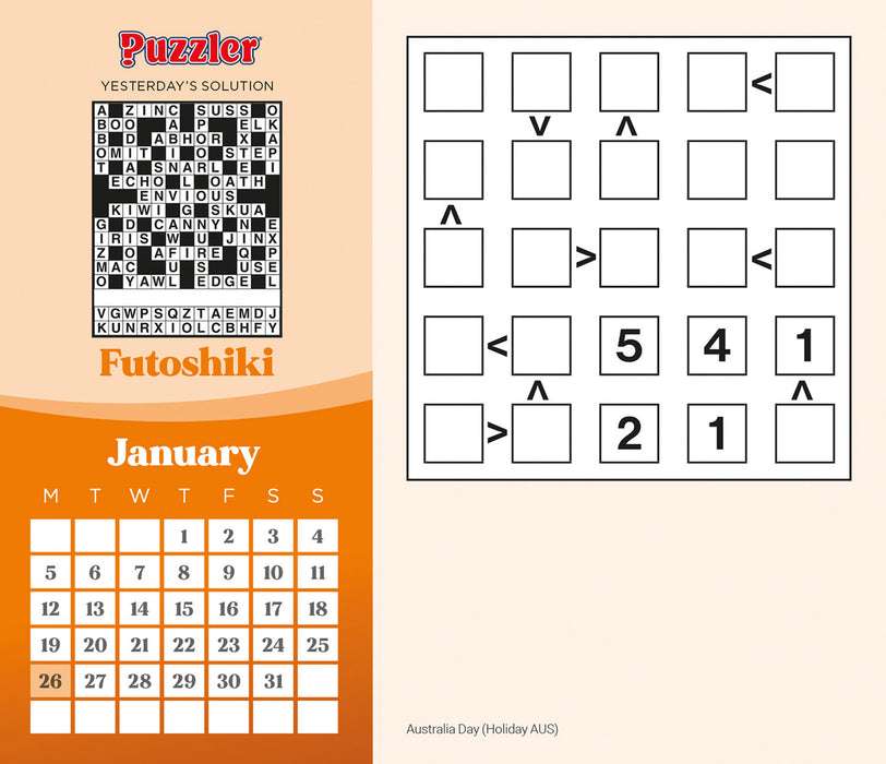 Mind Games Puzzler 2026 Page-A-Day Calendar