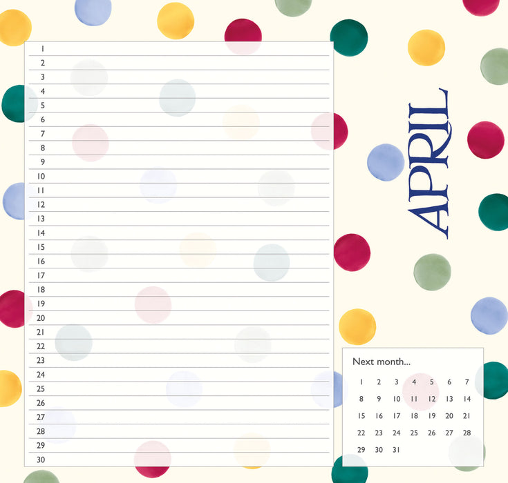 Emma Bridgewater Birthday Candles Perpetual Square Wall Calendar