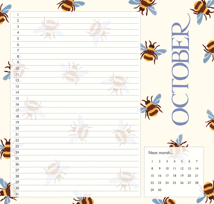 Emma Bridgewater Birthday Candles Perpetual Square Wall Calendar