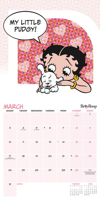 2025 Betty Boop Wall Calendar