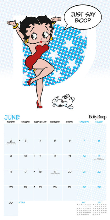 2025 Betty Boop Wall Calendar