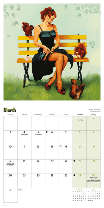 2025 Pin Ups Mini Wall Calendar