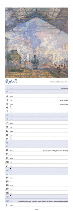 2025 Claude Monet Slimline Wall Calendar