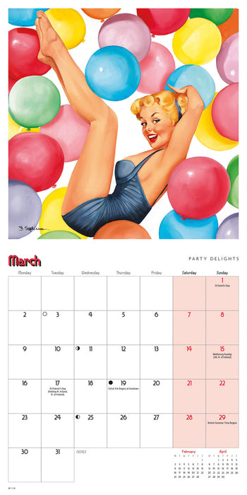 Pin Ups 2026 Mini Wall Calendar