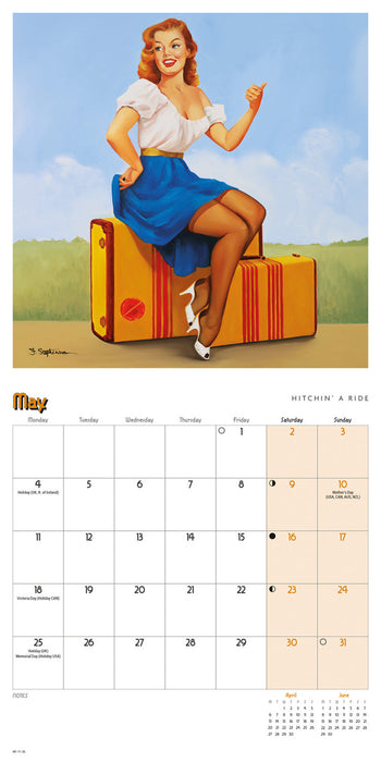 Pin Ups 2026 Mini Wall Calendar